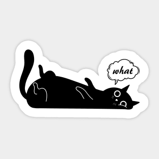 black cat says what Sticker